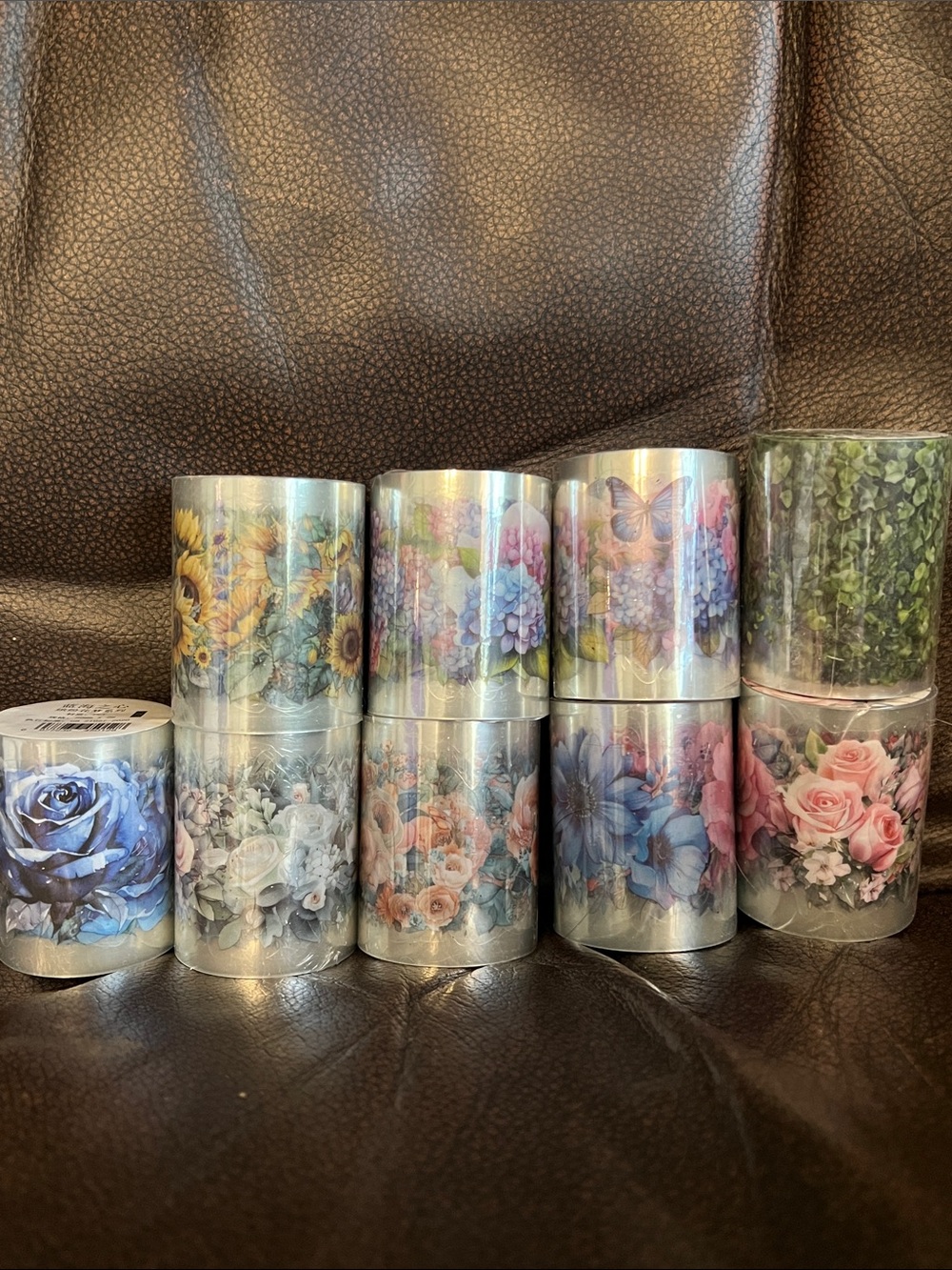 Floral Decorative Washi Tape Collection - Blue, Pink, Green